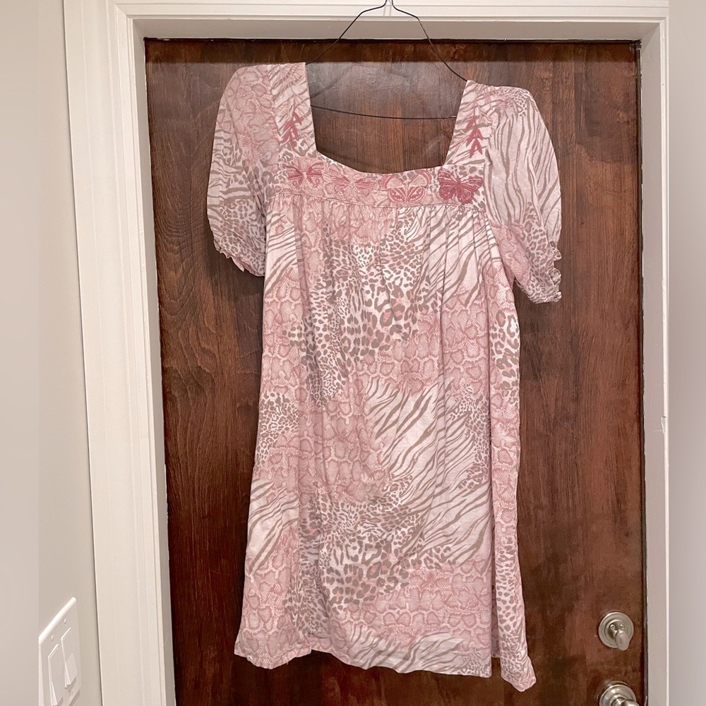 Johnny Was Workshop Jayla Square Neck Shift Dress Size Medium